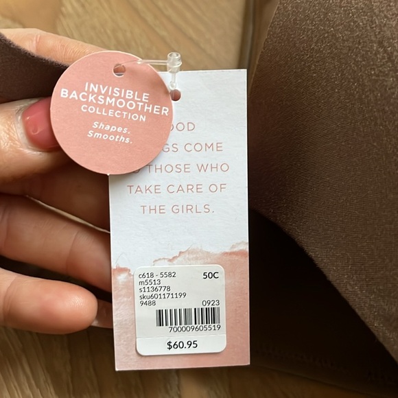 Cacique Lightly Lined Full Coverage Bra 50C Brown Comfy New Support Smoothing - Picture 7 of 7